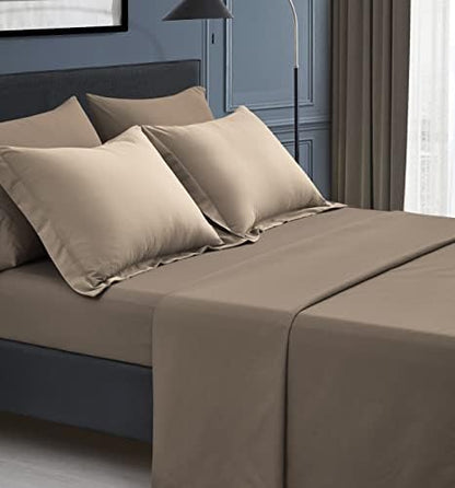 Maple&Stone Queen Comforter Set 7 Pieces Bed in a Bag Beige Bedding Set