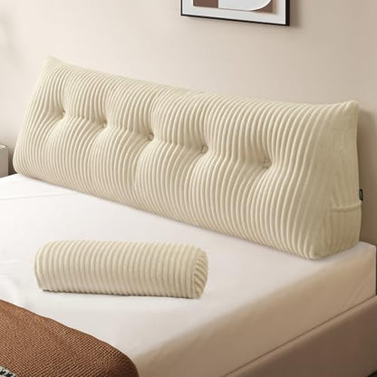 Z-hom Headboard Pillow, Wedge Backrest Cushion, Queen Size,ONE Roll Pillow