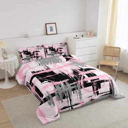 Feelyou Striped Comforter Set Queen Size Kids Boys Bedding