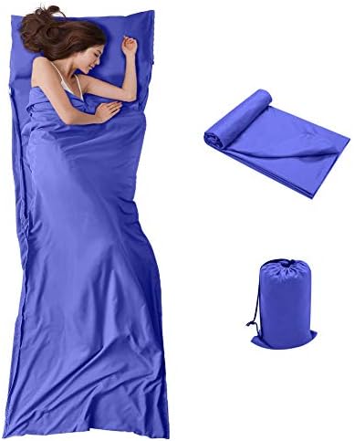 Travel and Camping Sheet Sleeping Bag Liner - Lightweight Compact and Portable Adult Sleeping Bag - Ideal for Traveling,Hostels and Camping
