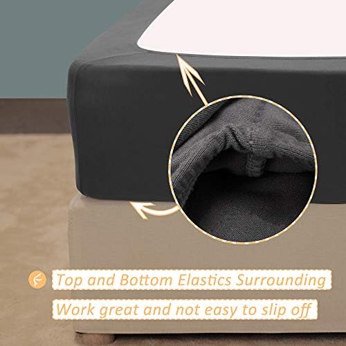 Mrs Awesome Stretch Jersey Box Spring Cover Queen/Queen XL, Dark Gray