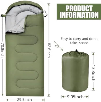 OBTANIM Sleeping Bags Portable Waterproof Camping Sleeping Bag for Adults Kids 4 Seasons Cold Weather or Warm Backpacking Hiking Travel Indoor Outdoor Use