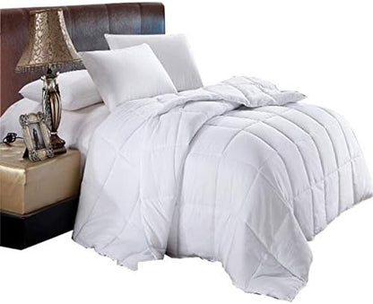 Royal Hotel Bedding White Down Alternative King Comforter with Corner Tabs - Hypoallergenic All-Season Plush Hotel Style Comforter, Duvet Insert King-Size