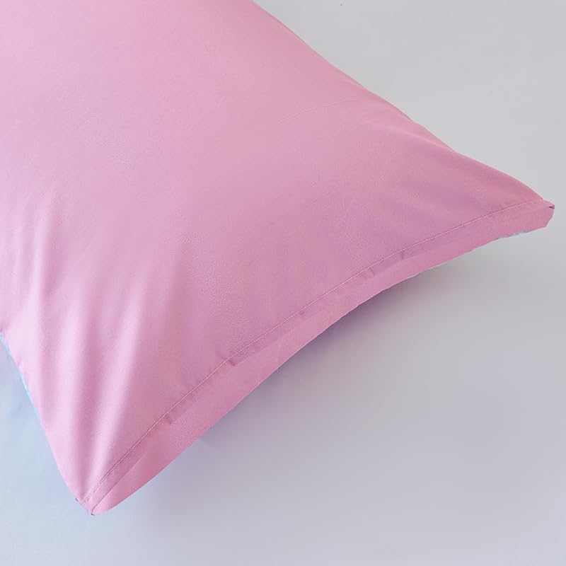 Pink Twin Bedding Sets,7PCS Girls Comforter Sets,Pink Comforter,Girls Bed Sets Twin,Bed in a Bag with Flat Sheet and Fitted Sheet,Pillowcases,Cushions for Kids