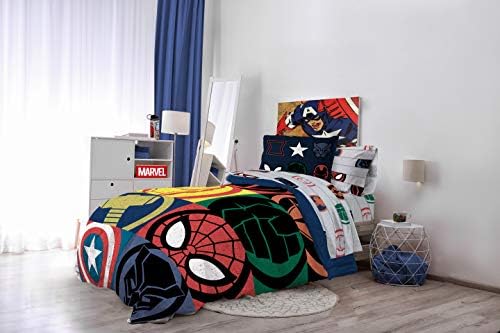 Marvel Avengers Full Size Comforter Set 7 Piece Kids Bedding, Multi