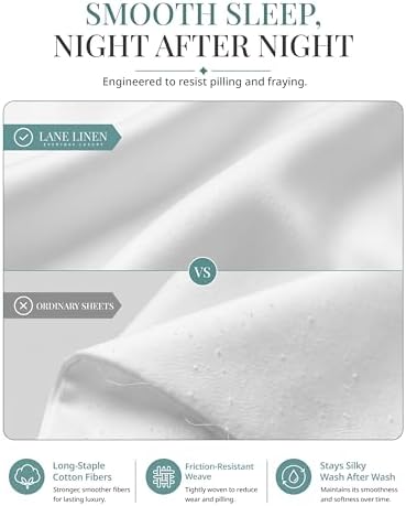 450TC 100% Cotton Bed Sheets Queen Set - Soft Sateen Weave, Sepia Rose