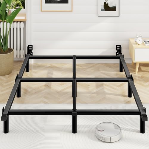 King Size Bed Frame, 7 Inch Heavy Duty Metal Base for Box Spring, 9 Legs