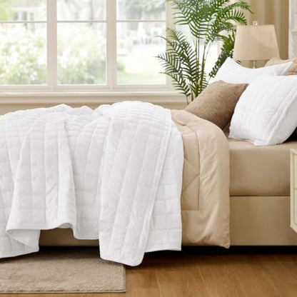 BEDELITE Velvet Quilt Set Queen Size, Luxury Velvet Comforter Bedding
