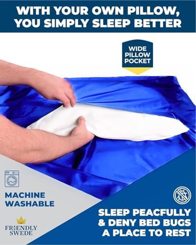 The Friendly Swede Sleeping Bag Liner, Adult Sleep Sack for Hotels, 3 Sizes