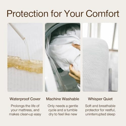 Coop Home Goods Ultra-Tech Waterproof Mattress Protector King, Smooth Top Mattress Pad, Waterproof Cover, Up to 18 Inches Deep, Machine Washable, Noiseless Comfort, King (78x80)