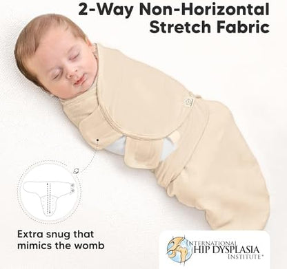 KeaBabies 3-Pack Organic Baby Swaddles for Newborns, Terracotta, 0-3M