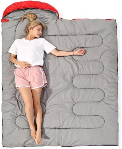 SWTMERRY Sleeping Bag 3 Seasons (Summer, Spring, Fall) Warm & Cool Weather - Lightweight,Waterproof Indoor & Outdoor Use for Kids, Teens & Adults for Hiking and Camping