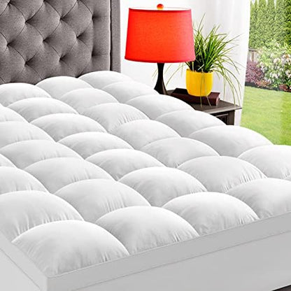 ELEMUSE Full Mattress Topper, Extra Thick Pillow Top Mattress Pad Cover