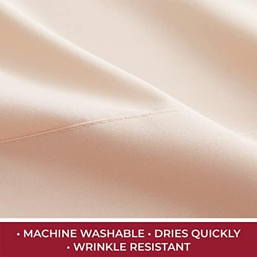 Mellanni Iconic 4-Piece, Ultra Soft Sheet Set (RV/Short Queen, Beige)
