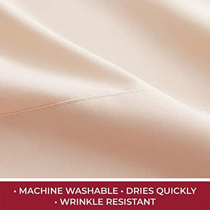 Mellanni Iconic 4-Piece, Ultra Soft Sheet Set (RV/Short Queen, Beige)