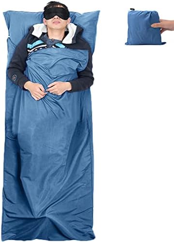 Sleeping Bag Liner, Lightweight Portable, Soft Travel and Camping Sheet, with Compact and Carry Bag, for Travel, Hotel