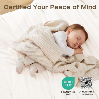 Sasttie Queen Comforter Set 7-Piece Ivory, Pre-Washed Bed in a Bag