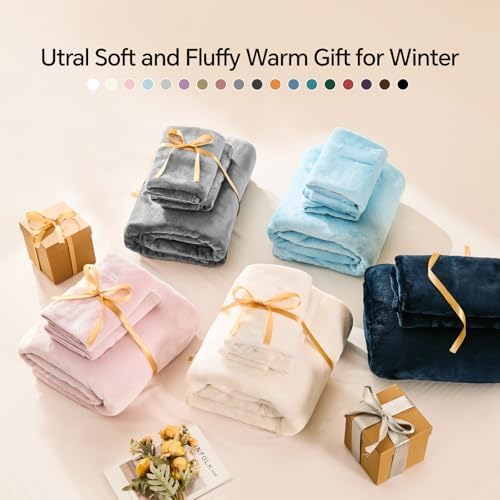 BEDELITE Flannel Sheet Set, California King Size, Grey, 4 Pieces