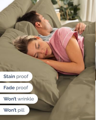 Flex Top Split Head King 6 Piece Sheet Set - Breathable & Cooling - Khaki