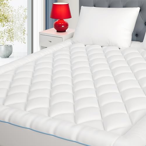 Twin Mattress Pad Topper Cotton, 8-22”Deep Pocket, Ultra Loft