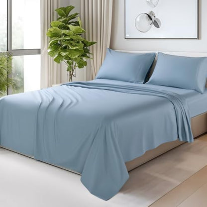 SONORO KATE 100% Egyptian Cotton Sheets,1200 Series,Cal King Size