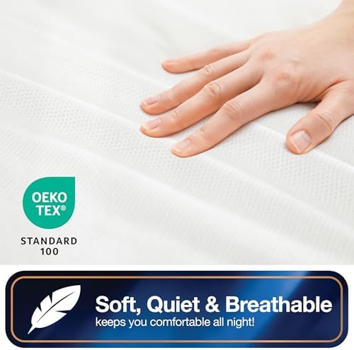 All-in-One Mattress Protector, Zippered Encasement, Water & Stain Resistant, Triple Seal Protection, California King, White