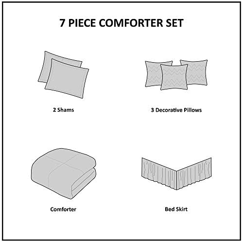 Madison Park Deluxe Hotel Style Comforter Set, 7PC Cal King Bedding Set