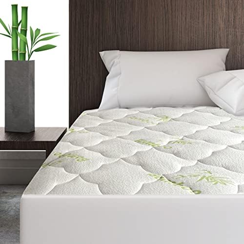 King Size Air Mattress Topper Cover Thick Quilted Pad King, Bamboo Viscose