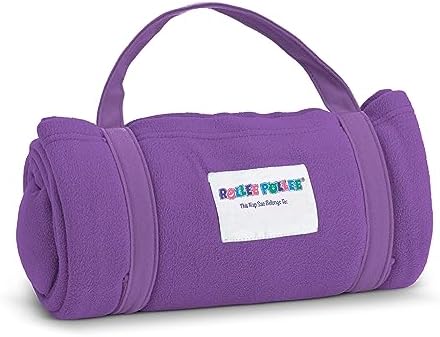 ROLLEE POLLEE Nap Sac Roll Up Napping Blanket with Attached Pillow for Preschool/Daycare, Super Soft with Elastic Straps, Fits Most Mats and Cots