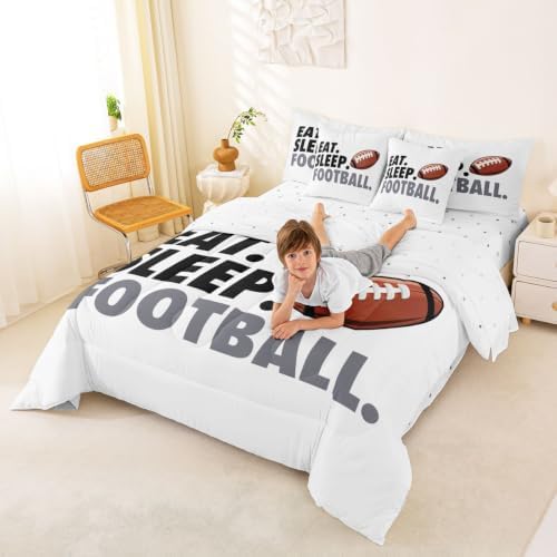 Erosebridal Football Comforter Set with Sheets 7 Piece Full