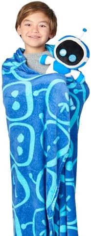Northwest Astrobot Hugger Pillow & Silk Touch Throw Blanket Set, PlayStation Stuffed Pillow, 50x60 inch Blanket and 11 inch Plushie