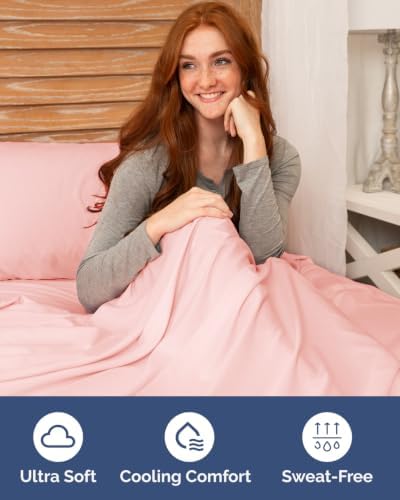 CGK Linens Extra Deep Flex Top Split Head King Fitted Sheet - Baby Pink