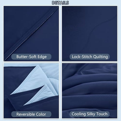 WDCOZY Cooling Comforter Queen Size, QMAX>0.4 Soft Blanket for Hot Sleepers