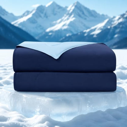 WDCOZY Cooling Comforter Queen Size, QMAX>0.4 Soft Blanket for Hot Sleepers
