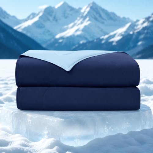 WDCOZY Cooling Comforter King Size, QMAX>0.4 Soft Blanket for Hot Sleepers