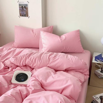 Queen Size Comforter Set 3 Piece, Pink, 90x90 inch