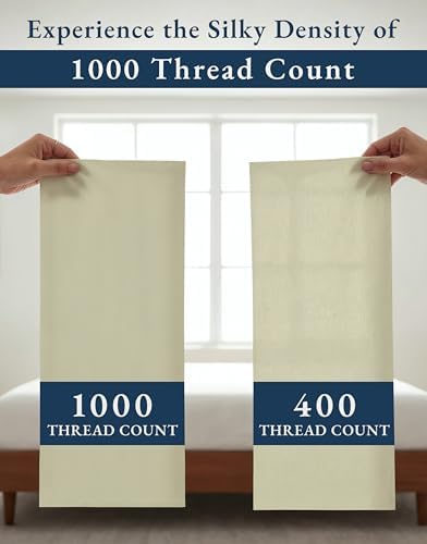 LANE LINEN Cooling Bed Sheets Full 100% Egyptian Cotton Sateen - Linen