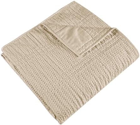 Levtex Home - Cloud Waffle - Throw - Waffle Textured - Taupe - Throw (50x60in.) - Cotton