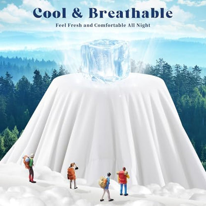 Cooling Comforter Queen Size for Hot Sleepers，80″x90″, White