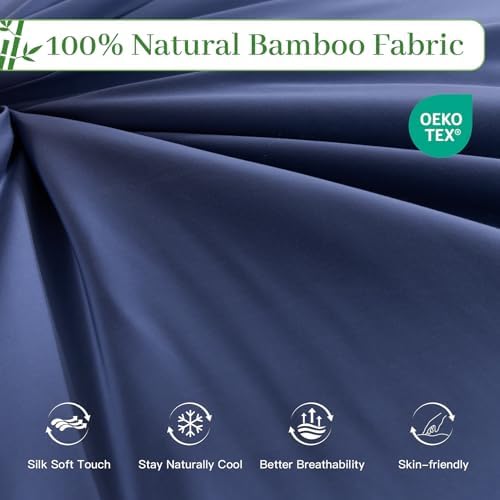 NEXHOME PRO 100% Viscose Derived from Bamboo Comforter Twin Size - Cooling & Moisture-Wicking Bedding - All Season Lightweight Design - Natural Organic Twin Duvet Insert