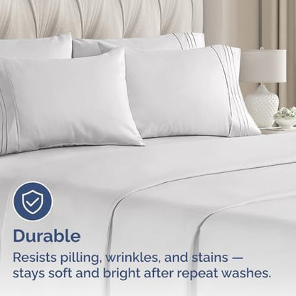 King Pillow Cases Set of 10 - Ultra Soft Pillowcase Covers - French Grey