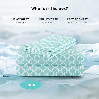 Comfort Spaces Coolmax Moisture Wicking Cooling Sheet Set, Twin 3 Piece