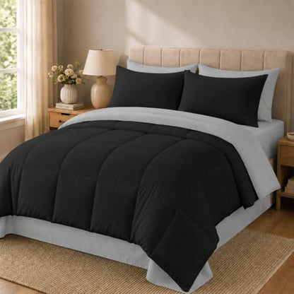 Anluoer Full Size Comforter Sets, 7 Piece Bed in a Bag Full Bedding Sets
