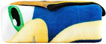Franco Kids Bedding Super Soft Micro Raschel Throw, 46 in x 60 in, Sonic The Hedgehog, Anime