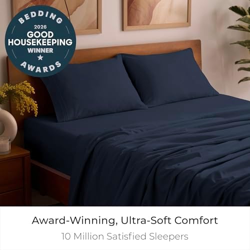 Mellanni Iconic 4-Piece, Ultra Soft Sheet Set (Full, Navy Blue)