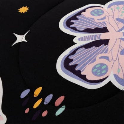 NTBED 5Pcs Glow in The Dark Kids Comforter Set Butterfly Queen Bedding Set