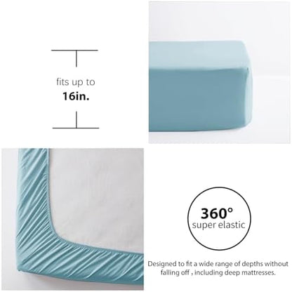 Anluoer Twin Comforter Set 5 Piece,Ruffle Bed in a Bag Twin Bedding Sets