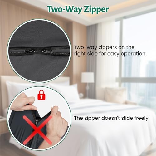 Ultralight Sleeping Bag Liner, Satin Sleep Sack, Comfy Breathable & Cooling & Silky Soft liner, Travel Sheets & Adult Sleep Sack with 2 Way Zipper, Ideal for Backpacking, Hotel, Camping, Hostels