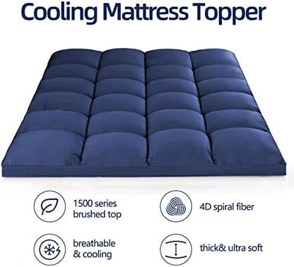 CHOPINMOON Twin XL Mattress Topper for Back Pain, Thick Mattress Pad Cover