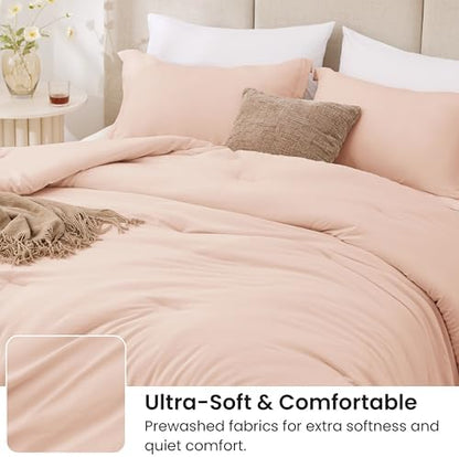 Love's cabin Pink Twin/Twin XL Comforter Set, 2-Piece Prewashed Bed Set